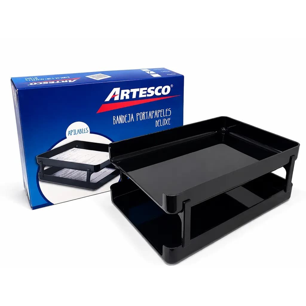 BANDEJA PORTA PAPEL 2 PISOS MARCA ARTESCO